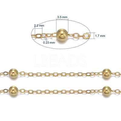 Brass Flat Oval Cable Chains CHC018Y-G-1