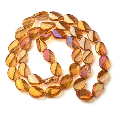 Transparent Electroplate Glass Bead Strands EGLA-C001-FR05-1