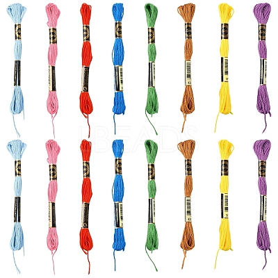 6Bundles Polyester Embroidery Floss OCOR-YW0001-25B-1