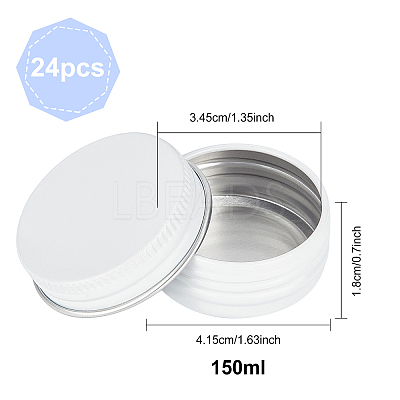Round Aluminium Tin Cans CON-WH0079-13E-1