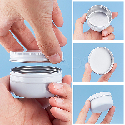 Round Aluminium Tin Cans CON-WH0079-13B-1