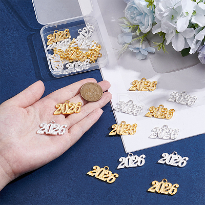 24Pcs 2 Colors Zinc Alloy Pendants FIND-SP0005-22-1