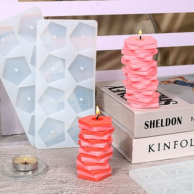 DIY Rotating Scented Candle Making Silicone Molds DIY-E055-37-1