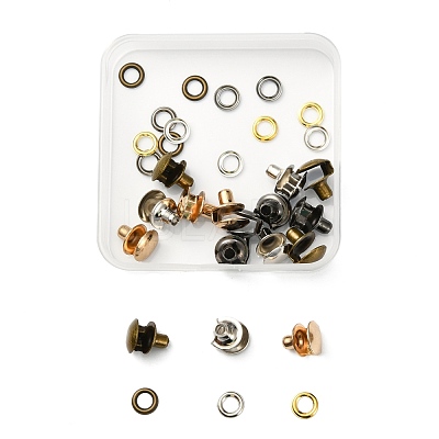 4 Sets Alloy Shoe Buckles with Gasket FIND-PH0003-64A-1