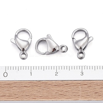 Tarnish Resistant 304 Stainless Steel Lobster Claw Clasps STAS-AB13-1