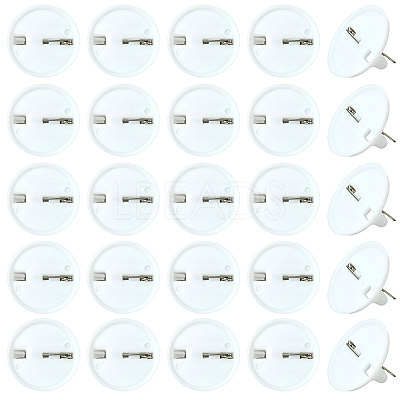 80Pcs Plastic Brooch Base Settings KY-SC0002-39A-1