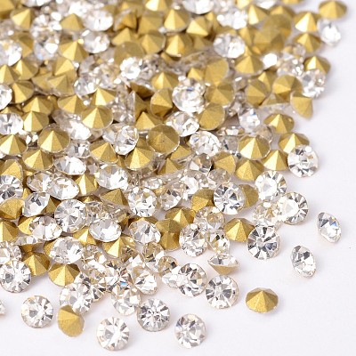 Back Plated Diamond Glass Pointed Rhinestone X-RGLA-SS1-001-1