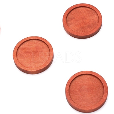 Natural Wood Cabochon Settings WOOD-WH0115-37C-E-1