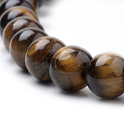 Natural Tiger Eye Beads Strands X-G-S259-21-6mm-1