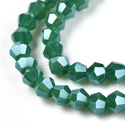 Opaque Solid Color Electroplate Glass Beads Strands EGLA-A039-P2mm-A07-1