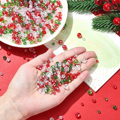 150G Christmas Themed Glass Beads GLAA-YWC0004-05-1