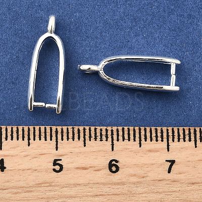 Rack Plating Brass Ice Pick Pinch Bails KK-Z030-05F-S-1