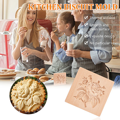 Beech Wood Cookie Molds AJEW-WH0083-59E-1