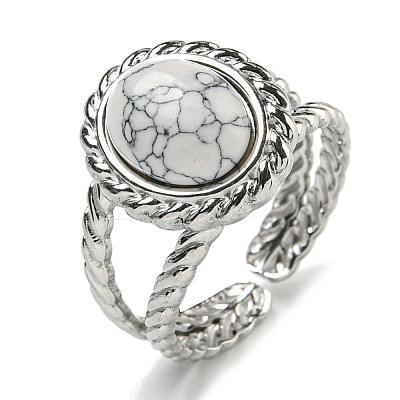 304 Stainless Steel Open Cuff Rings RJEW-C079-13P-1