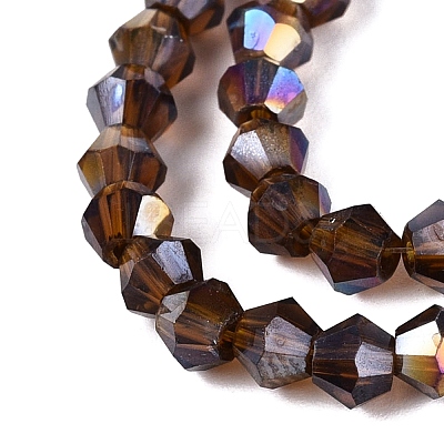 Transparent Electroplate Glass Beads Strands GLAA-F029-4mm-A30-1