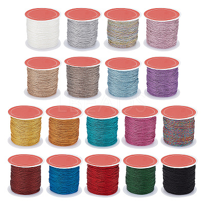 18 Rolls 18 Colors Round Metallic Cord MCOR-BC0001-01A-1