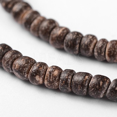Natural Coconut Rondelle Bead Strands COCB-O001-13-1