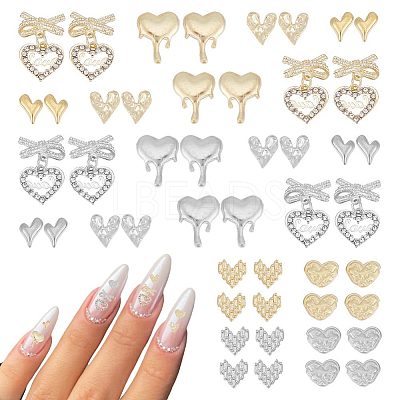 48Pcs 12 Style Alloy Cabochons MRMJ-AR0001-21-1