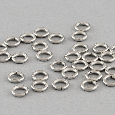 Tarnish Resistant 304 Stainless Steel Open Jump Rings STAS-Q186-02-5x0.7mm-1