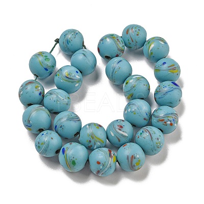 Handmade Lampwork Beads Strands BLOW-D006-07G-1