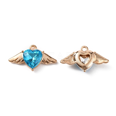 Zinc Alloy Rhinestone Pendants ALRI-TAC0003-24G-1