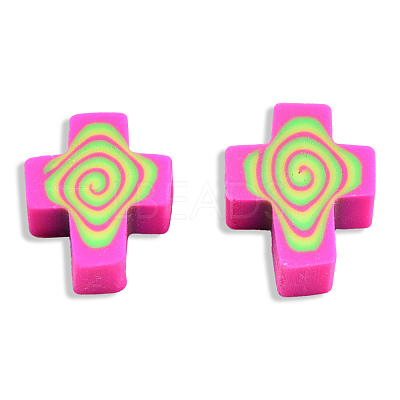 Handmade Polymer Clay Beads CLAY-T020-30F-1