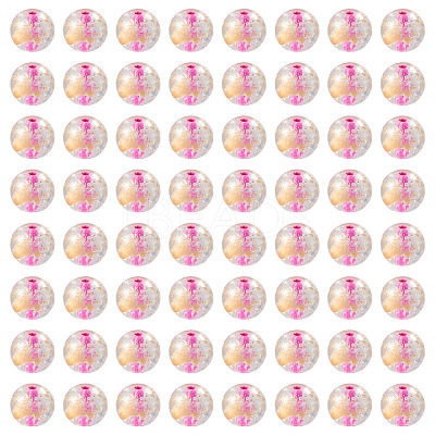 100Pcs Crackle Transparent Glass Beads GLAA-TADJ0001-12I-1