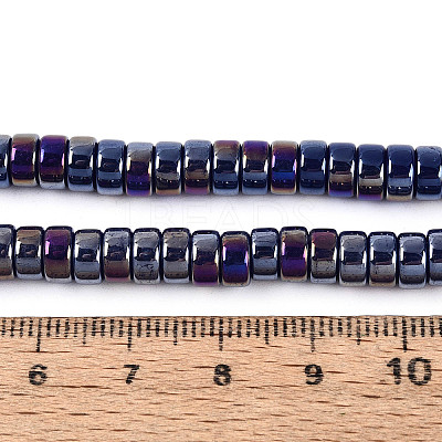 AB Color Plated Opaque Glass Beads Strands GLAA-T026-3x6mm-P09-1