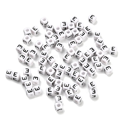 Opaque Acrylic Beads OACR-S076-01E-1