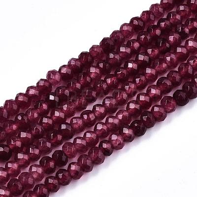 Natural White Jade Bead Strands X-G-R409-3x5-07-1