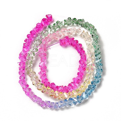 Transparent Glass Bead Strands X-GLAA-H023-02B-1