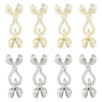 4Pcs Locking Double Brass Bead Tips KK-YW0004-62P-1
