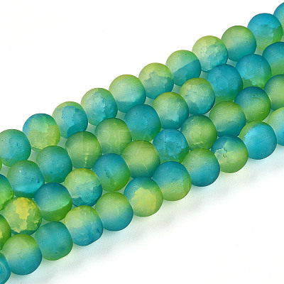 Crackle Glass Beads X1-GLAA-N009-6mm-10-1