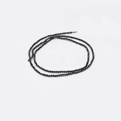 Natural Black Spinel Beads Strands G-E351-01A-1