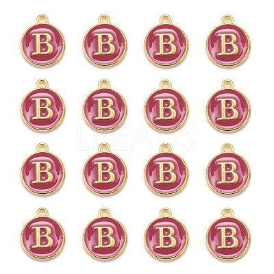 Golden Plated Alloy Enamel Charms X-ENAM-S118-08B-1