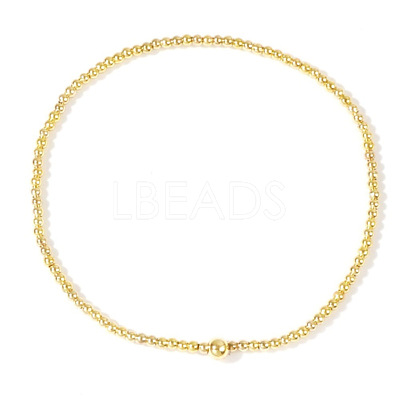 Bohemia Brass Round Beaded Stretch Bracelets TK0566-36-1