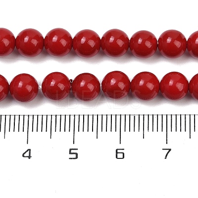 Shell Pearl Beads Strands BSHE-K015-6mm-01-1