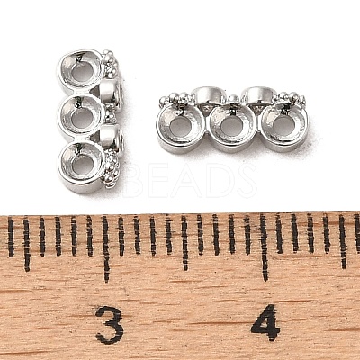 Brass Micro Pave Clear Cubic Zirconia Slide Charms KK-G481-01P-1