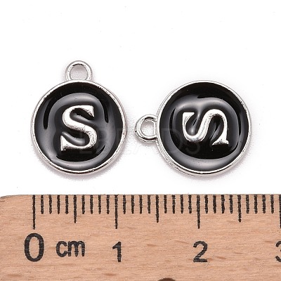 Platinum Plated Alloy Charms X-ENAM-S118-02S-P-1