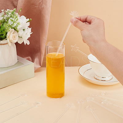 30Pcs 3 Style Transparent Acrylic Stirring Rods TACR-NB0001-30A-1