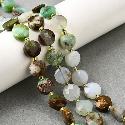 Natural Serpentine Beads Strands G-B094-A33-01-1