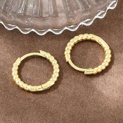Brass Huggie Hoop Earrings KK-CBA8324-18C-G-1