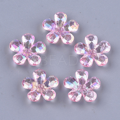 Transparent Acrylic Bead Caps TACR-T007-05D-1