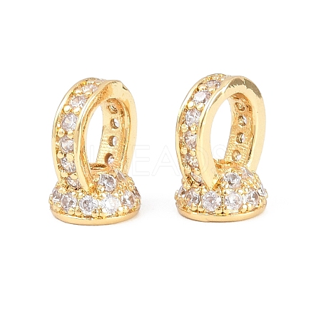 Brass Micro Pave Cubic Zirconia Pendant Bails KK-H268-12G-1
