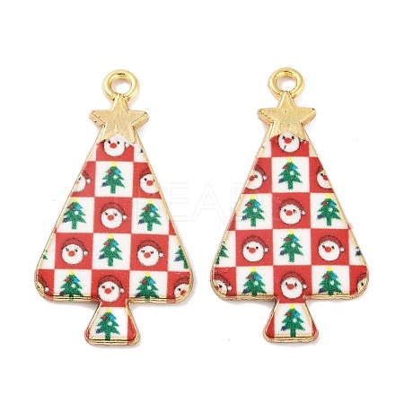 Christmas Theme Rack Plating Alloy Pendants FIND-M020-02D-G-1
