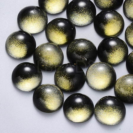 Transparent Spray Painted Glass Cabochons GLAA-S190-013C-C04-1