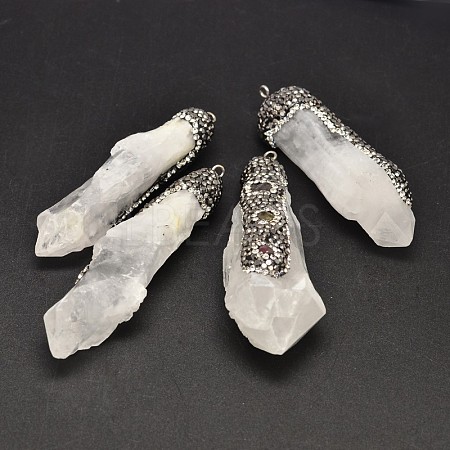 Nuggets Crystal Polymer Clay Rhinestone Big Pendants FIND-F003-17-1