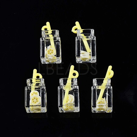 Imitation Drink Resin Pendants LS-CRES-S359-32P-1
