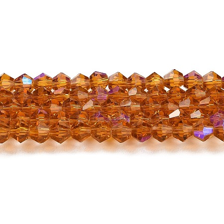 Transparent Electroplate Glass Beads Strands EGLA-A039-T2mm-L28-1