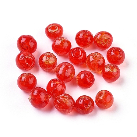 Handmade Silver Foil Glass Beads X-FOIL-R054-6-1